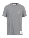 Thom Browne Wen Cotton T-shirts And Polos In Grey