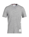 Thom Browne T-shirt With Application In Grey