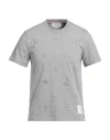 Thom Browne Man T-shirt Light Grey Size 0 Cotton