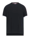 Thom Browne Man T-shirt Midnight Blue Size 2 Cotton, Elastane In Black