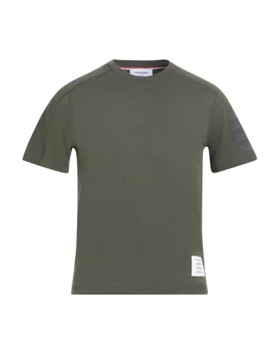 Thom Browne Man T-shirt Military Green Size 1 Cotton