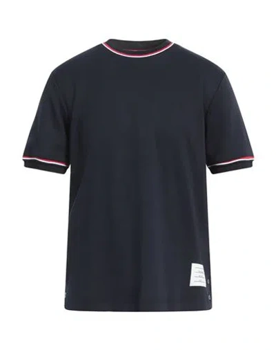 Thom Browne Rugby Fit Short Sleeve Cotton T-shirt In Black