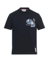 Thom Browne Man T-shirt Navy Size 1 Cotton, Elastane