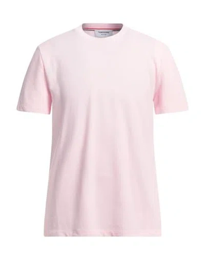 Thom Browne Man T-shirt Pink Size 4 Cotton, Elastane