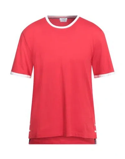 Thom Browne Man T-shirt Red Size 5 Cotton