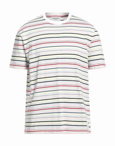 Thom Browne Striped Short-sleeve T-shirt In Multi-colour