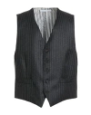 Thom Browne Man Tailored Vest Black Size 5 Wool, Cupro
