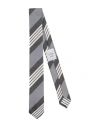 Thom Browne Man Ties & Bow Ties Grey Size - Silk, Cotton