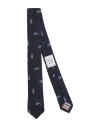 Thom Browne Man Ties & Bow Ties Midnight Blue Size - Silk
