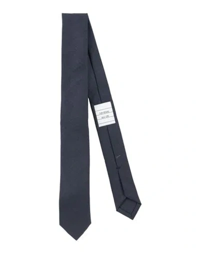 Thom Browne Man Ties & Bow Ties Midnight Blue Size - Wool