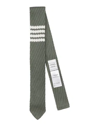 Thom Browne Man Ties & Bow Ties Military Green Size - Silk