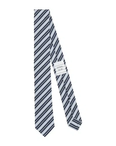 Thom Browne Man Ties & Bow Ties Sky Blue Size - Silk, Cotton