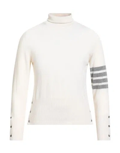 Thom Browne Man Turtleneck Cream Size 4 Cashmere