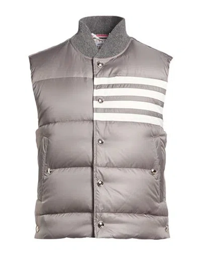 Thom Browne Man Vest Grey Size 0 Polyamide, Nylon, Polyurethane, Wool, Elastane In Gray