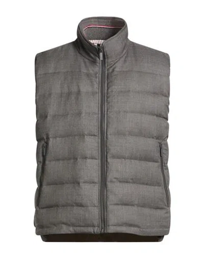 Thom Browne Man Vest Grey Size 2 Wool In Gray