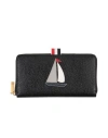 Thom Browne Man Wallet Black Size - Leather In Black