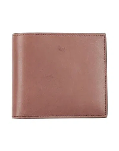 Thom Browne Man Wallet Chocolate Brown Size - Calfskin