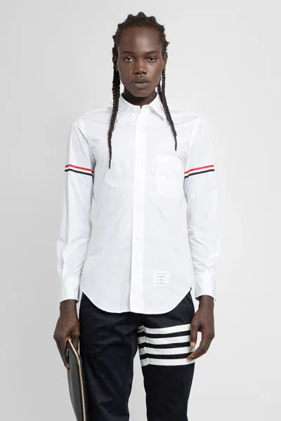 Thom Browne Camicia Classica Con Bottoni In White