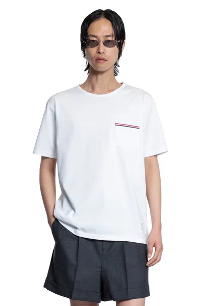 Thom Browne Man White T-shirts & Tank Tops