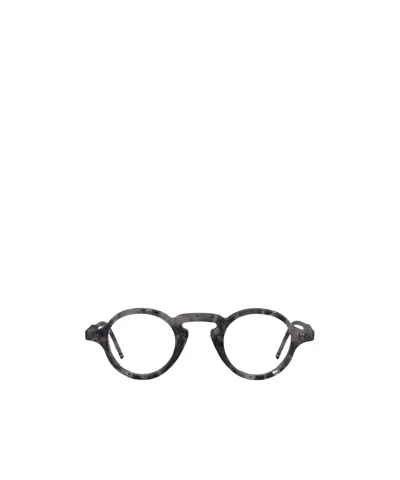 Thom Browne Marbled Round-frame Glasses In Black