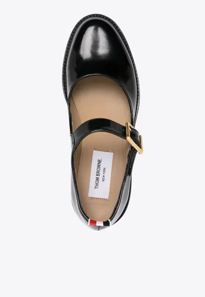 Thom Browne Mary-jane Leather Ballet Flats