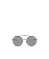 Thom Browne Matte Round Sunglasses In Gray