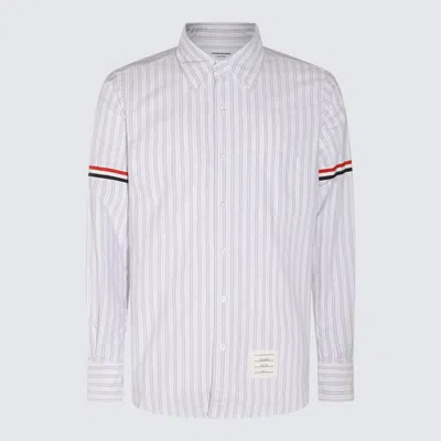 Thom Browne Rwb Stripe Striped Cotton Shirt In Multi-colored