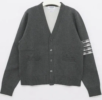Thom Browne Med Grey Cotton Sweaters In Gray