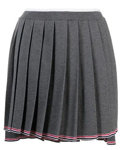 THOM BROWNE THOM BROWNE MED GREY WOOL BLEND SKIRTS