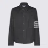 Thom Browne Med Grey Wool Casual Jacket In Gray