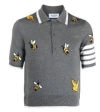 Thom Browne Med Grey Wool Cotton T-shirts And Polos In Gray