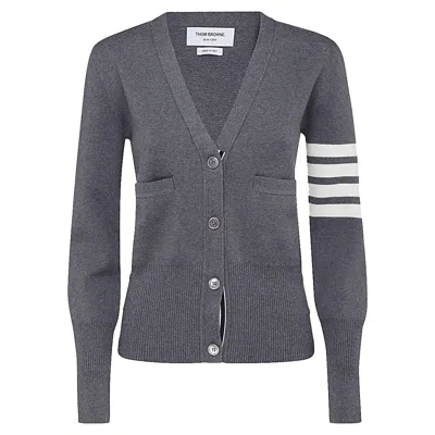 Thom Browne Med Grey Wool Knitwear In Green