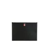 Thom Browne Medium Leather Document Holder In Black