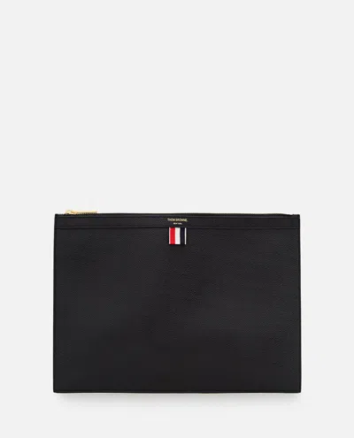 Thom Browne Medium Document Holder In Black