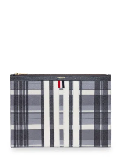 Thom Browne Medium Document Holder In Grey