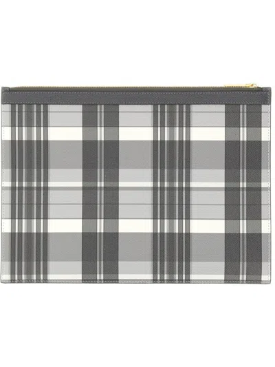 Thom Browne Medium Document Holder With Zip Closure In Multicolor