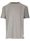 Thom Browne T-shirt Rwb Stripe In Med Grey