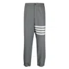Thom Browne Man Grey Trousers In Grey