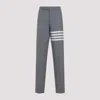 Thom Browne 4-bar Stripe Wool Tailored Pants In Grey