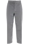 Thom Browne Medium Grey Cotton Chino Utility Pants In Grey
