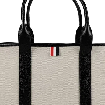 Thom Browne Medium Tool Tote Bag In White