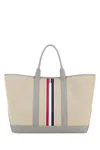 Thom Browne Medium Tool Tote Handbag In Lt Grey