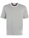 Thom Browne Light Grey Short Sleeve T-shirt In Gray