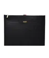 Thom Browne Medium Zipped Clutch In Black