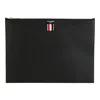 Thom Browne Medium Document Holder With Iconic Logo In Black