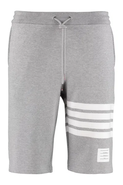 Thom Browne Melange Grey Cotton Bermuda Shorts