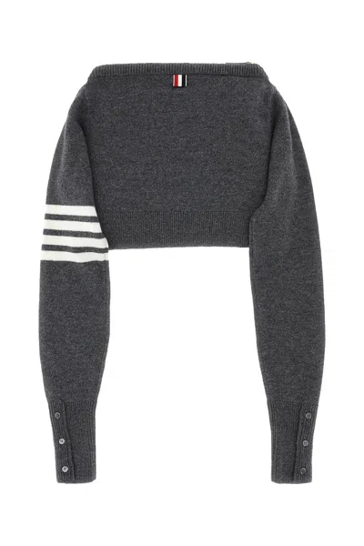 Thom Browne Melange Grey Wool Clutch