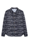 Thom Browne Pointed-collar Tweed Jacket In Blue