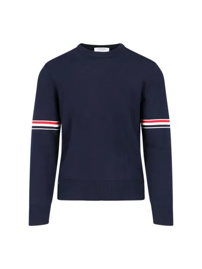 Thom Browne Men's 100% Cotton Sweatshirt Sweater In Blue