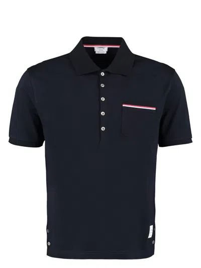 Thom Browne Men's 100% Cotton T-shirt Design In Blue